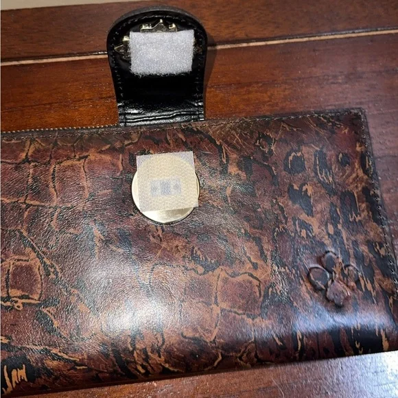 Patricia Nash Marene Floret Leather Large Wallet Brown AUTHENTIC (MINOR DAMAGE) - Picture 7 of 7